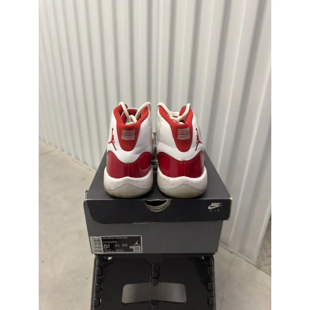 Nike Air Jordan 11 Cherry White Black 2022 Size 5.5Y GS - 378038-116